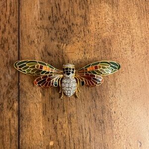 Joan Rivers Insect Brooch with Multicolor Wings